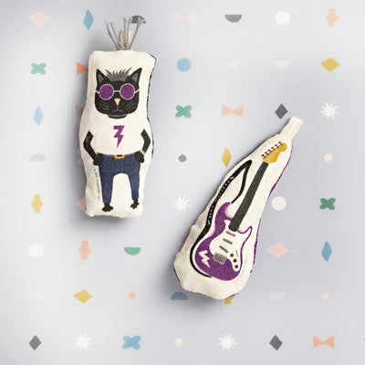 Go Kitty Go Cat Toy Set | Rock Star Cat & Guitar