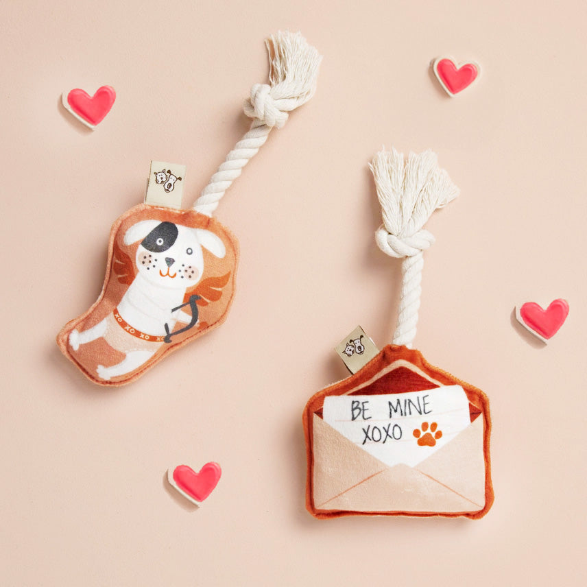 Mini Dog Toy Set | Valentine's Day Cupid